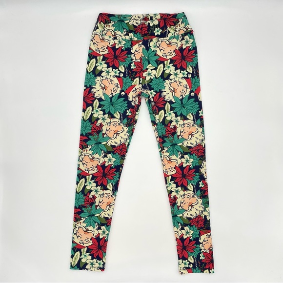 LuLaRoe‎ Christmas Leggings Santa Faces Holiday One Size - Picture 2 of 12